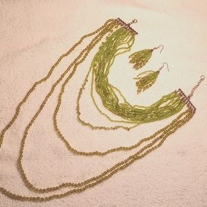 Authentic Moroccan belly dancing necklace and earrings